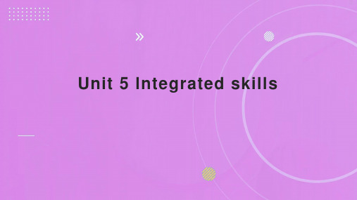 译林版英语八上同步教学 Unit 5 lntegrated skills 课件