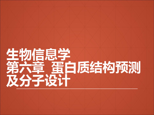 生物信息学 第六章 蛋白质结构预测及分子设计ppt课件