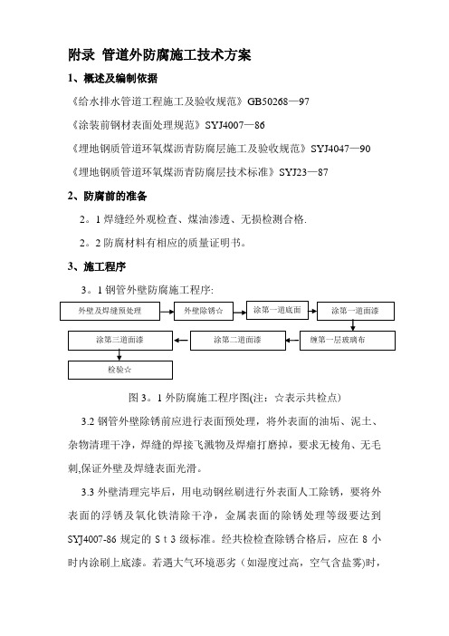 管道防腐施工方案(四油一布)