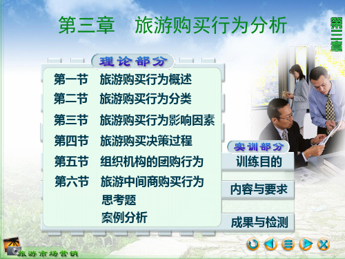 旅游市场营销第三章 旅游购买行为分析
