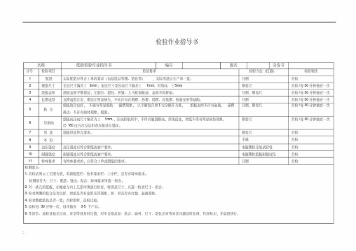 纸箱厂检验作业指导书