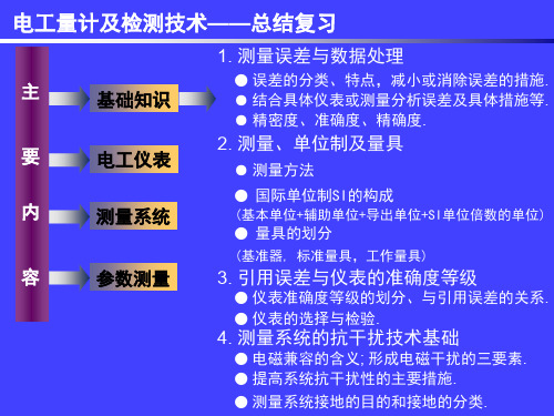 电工量计及检测技术复习总结