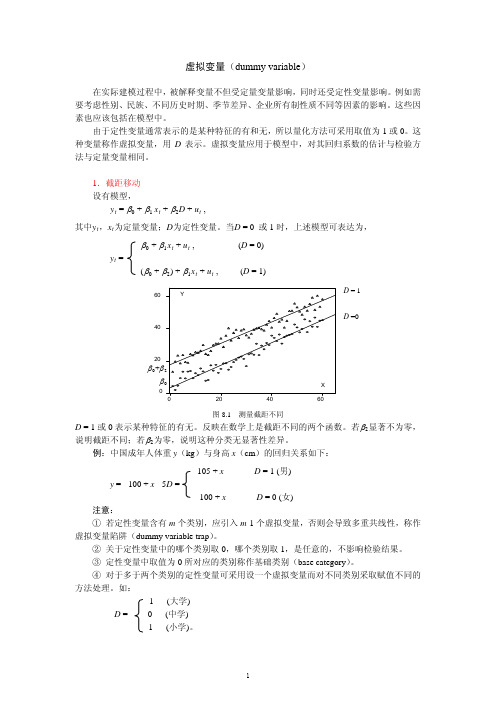 【计量经济学】虚拟变量、异方差、自相关