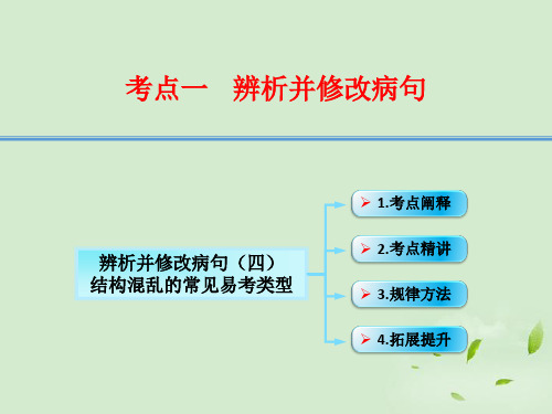 江西省横峰中学高考语文第一轮复习 语言文字运用辨析并修改病句(四)课件