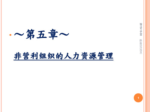 非营利组织的人力资源管理草案.pptx