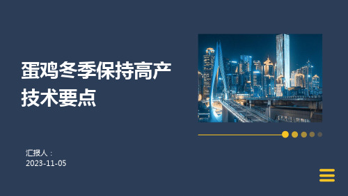 蛋鸡冬季保持高产技术要点