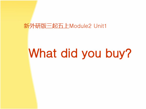 五年级上册英语课件-Module-2-Unit-1-What-did-you-buy