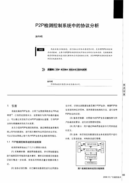 P2P检测控制系统中的协议分析