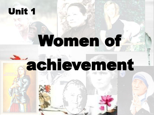 Unit1-Women-of-achievementPPT演示课件