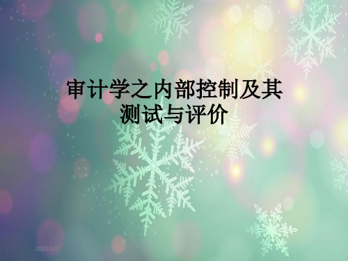 审计学之内部控制及其测试与评价