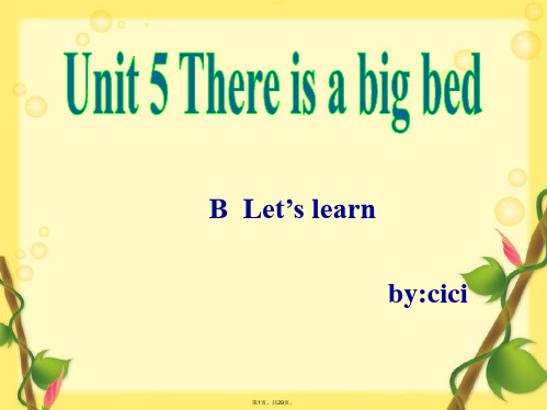 Unit5-There-is-a-big-bed-B-Let's-learn