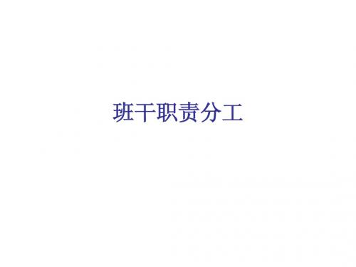 三年级 班级干部 分工