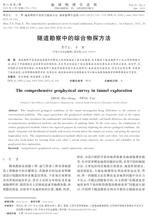 隧道勘察中的综合物探方法