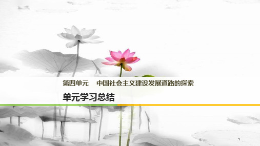 高中历史 第四单元 中国社会主义建设发展道路的探索单元学习总结课件 岳麓版必修2.pptx