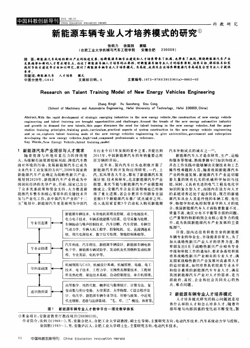 新能源车辆专业人才培养模式的研究