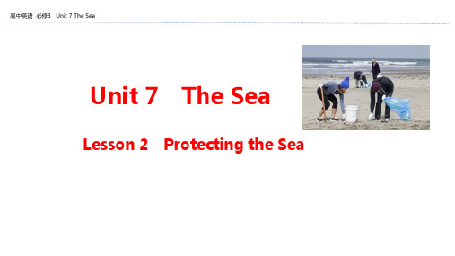 北师大版高中英语必修3Unit 7 The Sea  Lesson 2  Protecting the Sea 教学课件