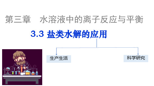 盐类水解的应用高二上学期化学人教版选择性必修