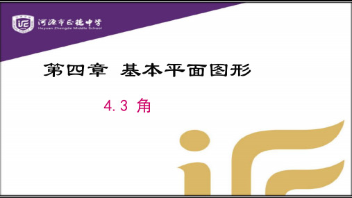 广东省河源市正德中学北师大版七年级数学上册课件：：4.3角