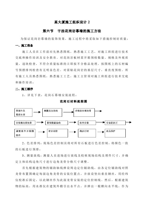 某大厦干挂花岗岩慕墙施工设计