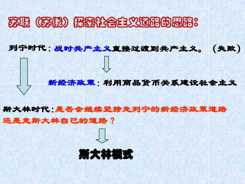 最新上课用斯大林模式课件