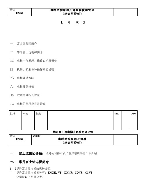 华升富士达电梯资料资料