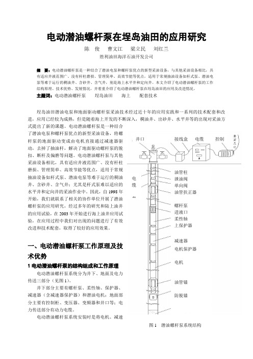 电潜泵在浅海使用