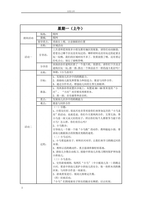 第21周小班上学期备课