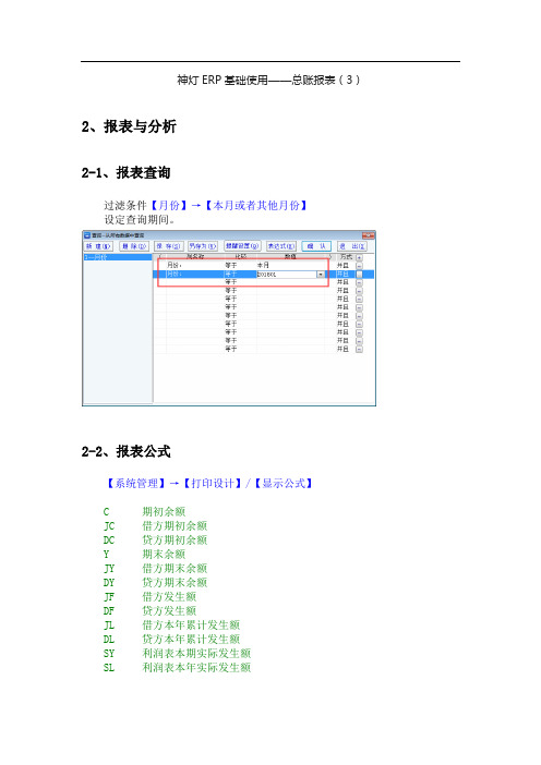 神灯ERP基础使用——总账报表(3)