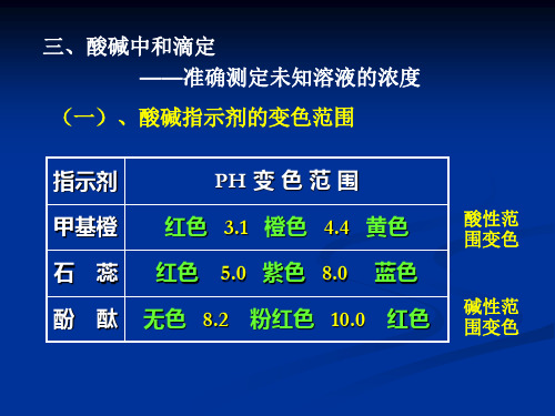 酸碱中和滴定