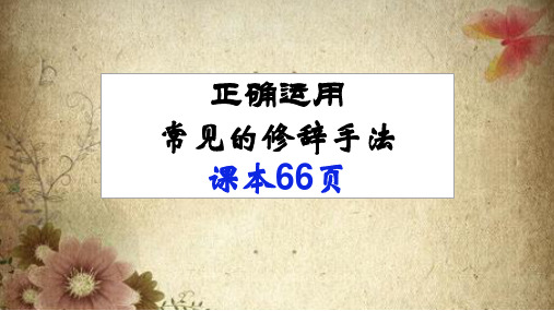 2022届高考复习《正确运用常见的修辞手法》课件(26张PPT)