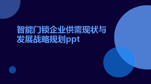 智能门锁企业供需现状与发展战略规划PPT