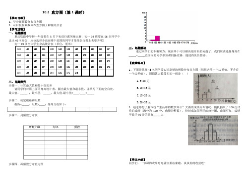 数学人教版七年级下册画直方图