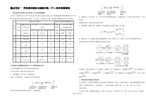 题点考法7同位素示踪法与细胞分裂、DNA的半保留复制-2021届高三生物复习（无答案）