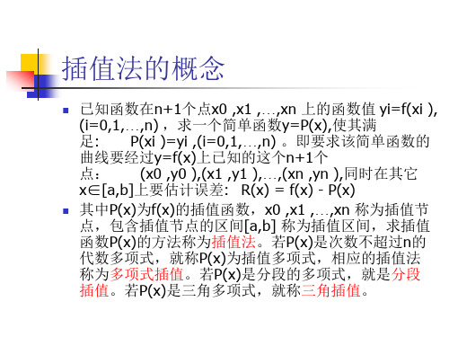 数值计算方法插值法资料