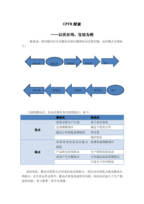 CPFR探索——以沃尔玛、宝洁为例