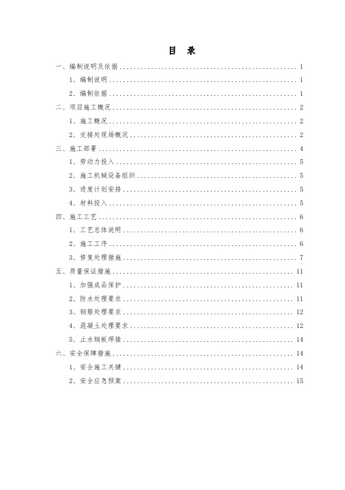 新旧混凝土交接处处理专项施工方案