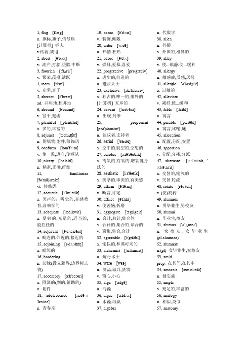 TOEFL iBT List 1~5 词汇