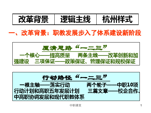 中职教学改革的三个模式中职教育