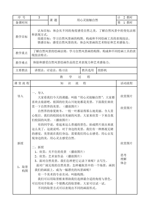 《用心灵接触自然》教案 (2)