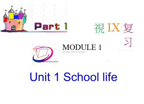 江苏译林学海导航高中新课标总复习(第1轮)英语课件：part1M1-Unit1Schoollife(