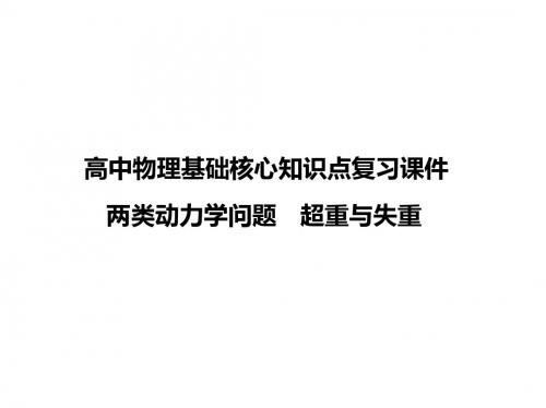 高考物理复习基础核心知识点典型题详解《两类动力学问题、超重与失重》精品课件