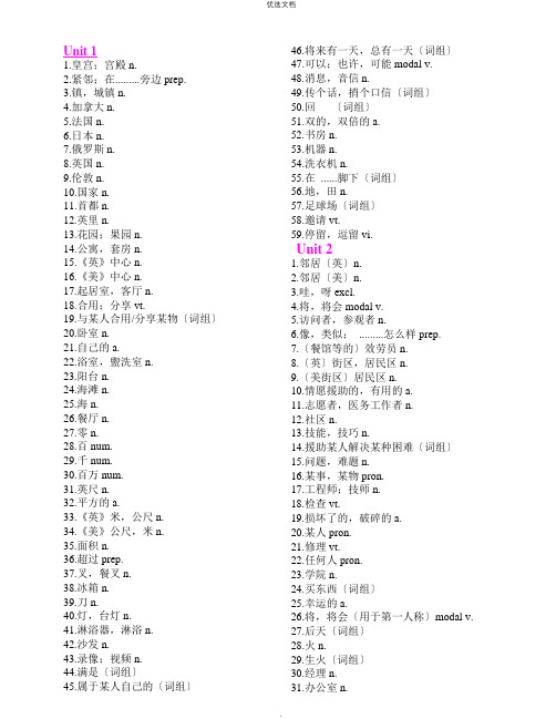 新译林版牛津英语7B单词表