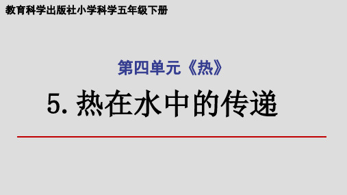 教科版五年级下册科学《热在水中的传递》课件