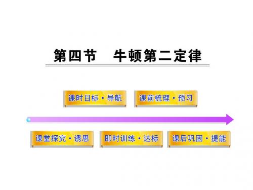 粤教版物理必修一课件4.4牛顿第二定律