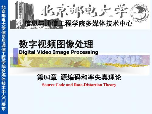 数字视频图像处理PPT电子课件教案-第四章 信源编码和率失真理论