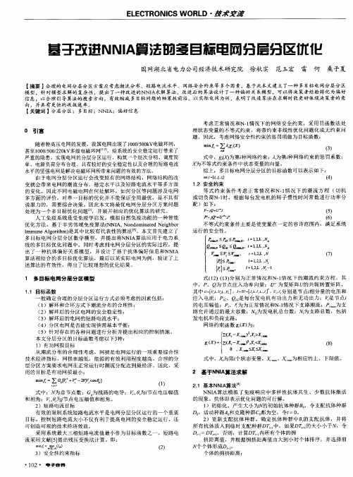 基于改进NNIA算法的多目标电网分层分区优化