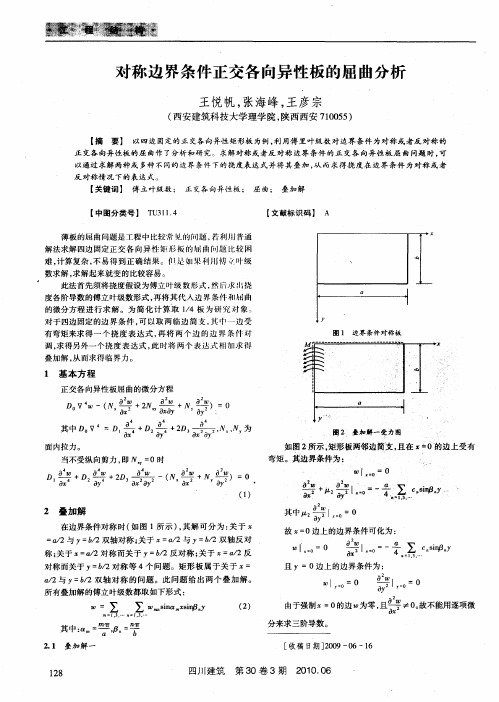 对称边界条件正交各向异性板的屈曲分析