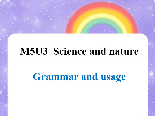 牛津译林版高中英语必修5 Unit 3Grammar and usage (共28张PPT)