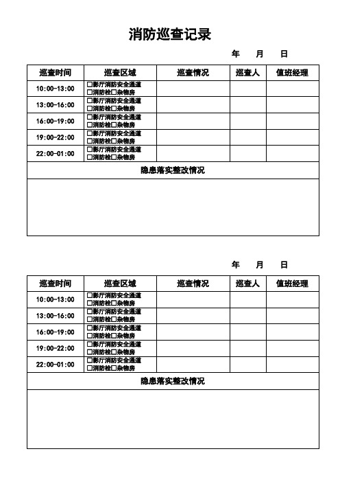 影城消防巡查表