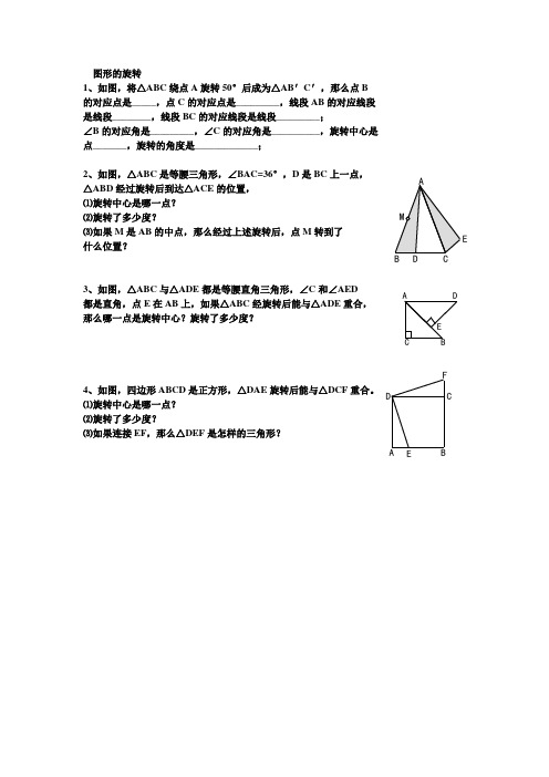 八年级数学旋转练习题